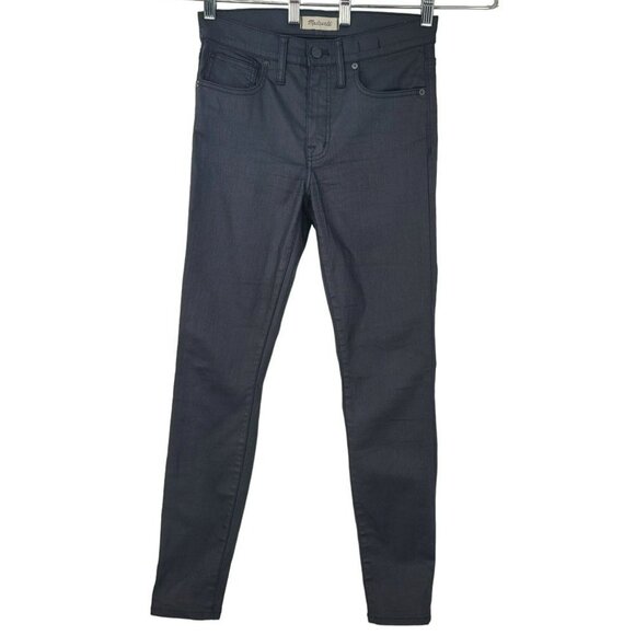 Madewell Black Jeans Skinny Wax High Rise - Picture 5 of 9